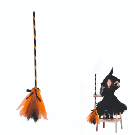 Spooky Spark Brooms – Pumpkin Orange
