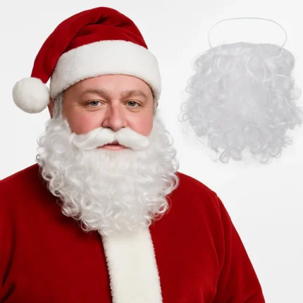 Santa Claus White Fluffy Beard