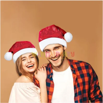 Red Sequin Santa Hat - 1PC