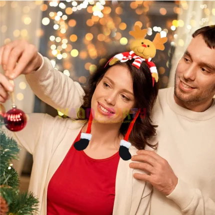 Christmas Headband with Reindeers & Long Legs